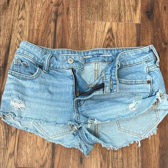 Old Navy Pants - Old Navy Women's Light Blue Distressed Jean Shorts low rise like new
